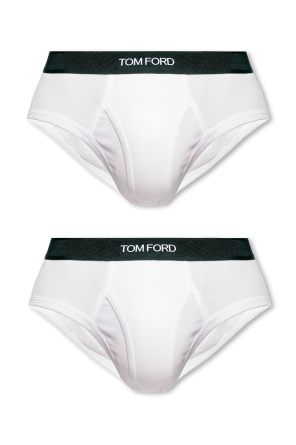 Tom Ford Two-pack of slip briefs with logo | Men's Clothing